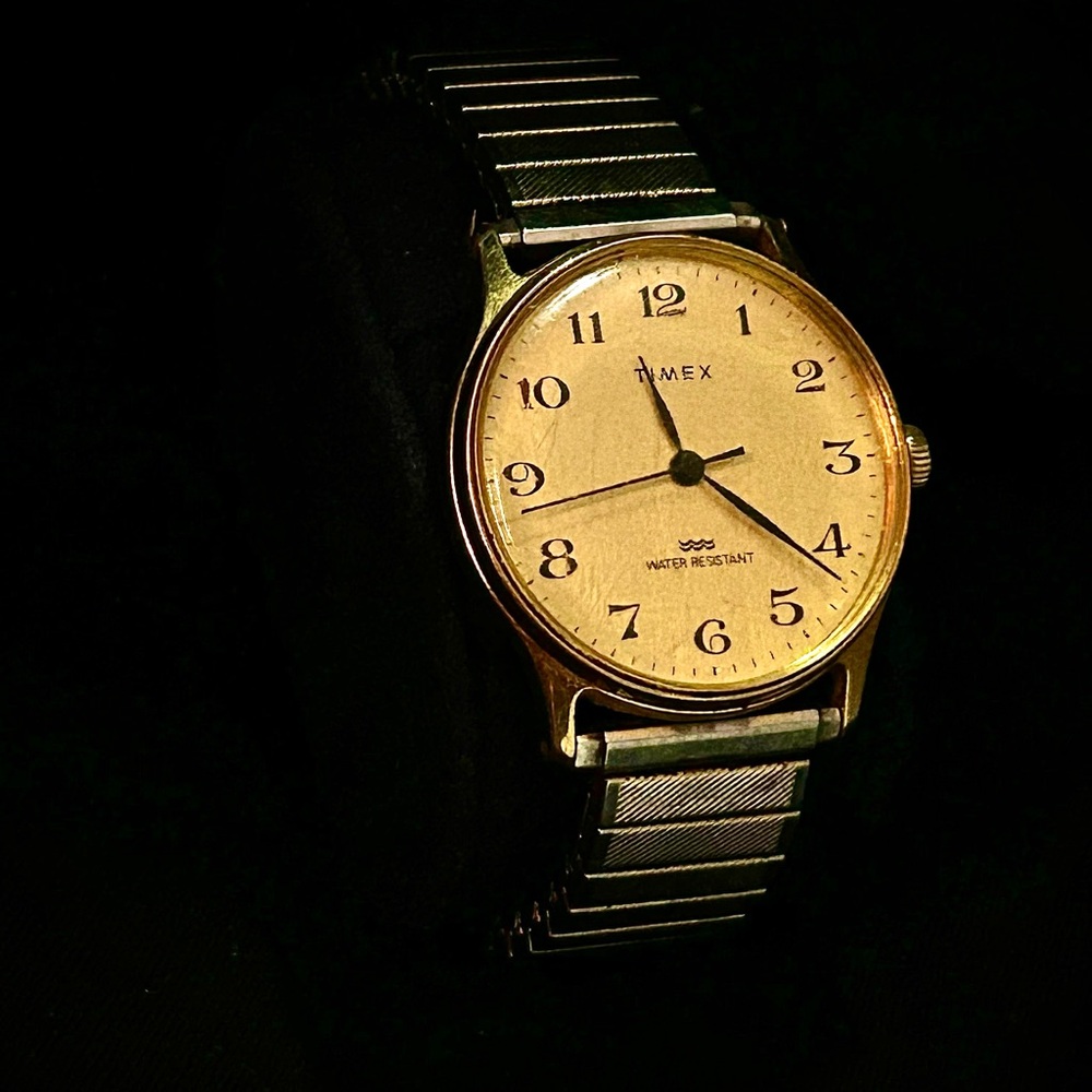 Vintage men’s timex watch gold tone